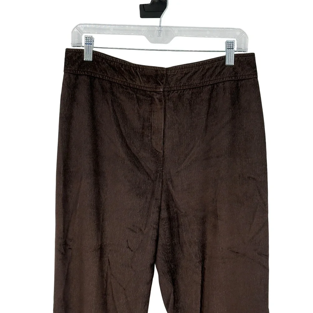 Escada Brown Stretch Corduroy Flare Pants EU 38 US‎ 8 Neiman Marcus